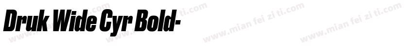 Druk Wide Cyr Bold字体转换
